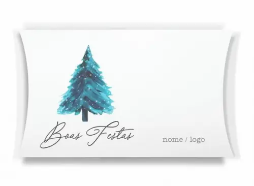 Caixa Travesseiro / Almofada Personaliz. Boas Festas. Mod92