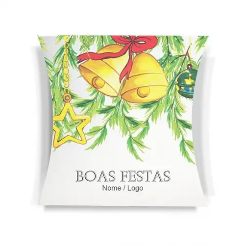 Caixa Travesseiro / Almofada Personaliz. Boas Festas. Mod98