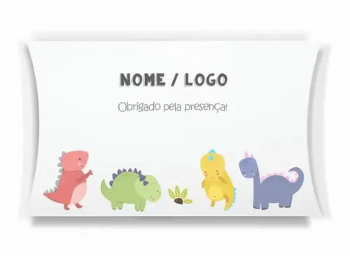 Caixa Travesseiro / Almofada Personaliz. Dinossauro. Mod19