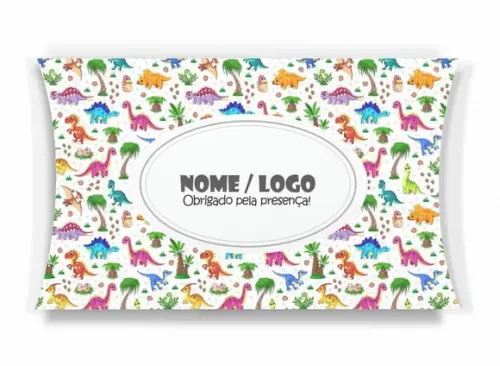 Caixa Travesseiro / Almofada Personaliz. Dinossauros. Mod35
