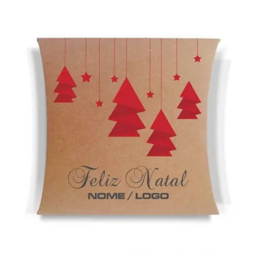 Caixa Travesseiro / Almofada Personaliz. Feliz Natal. Mod97