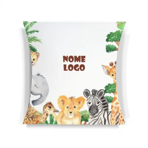 Caixa Travesseiro / Almofada Personalizada Kids Safari. M5