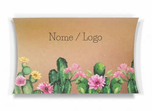 Caixa Travesseiro / Almofada Personalizada. Cactus. Mod58