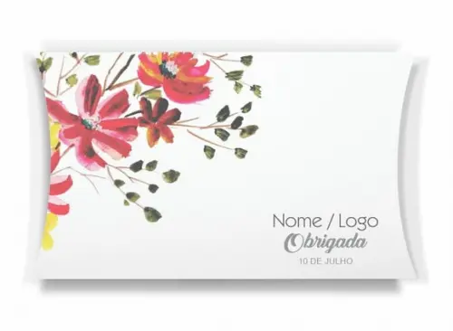 Caixa Travesseiro / Almofada Personalizada. Floral Mod63