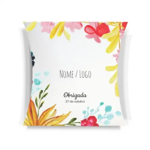 Caixa Travesseiro / Almofada Personalizada. Floral Mod77