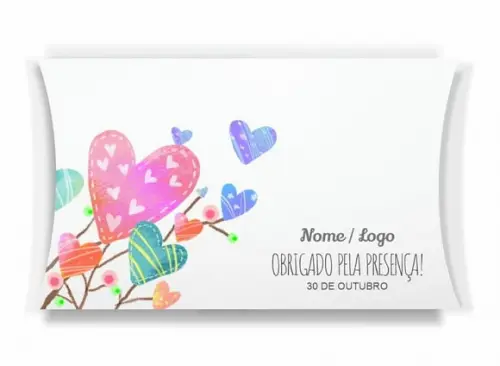 Caixa Travesseiro / Almofada Personalizada. Floral. Mod85