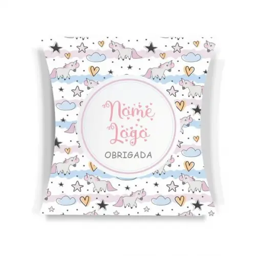 Caixa Travesseiro / Almofada Personalizada. Unicórnio. Mod26