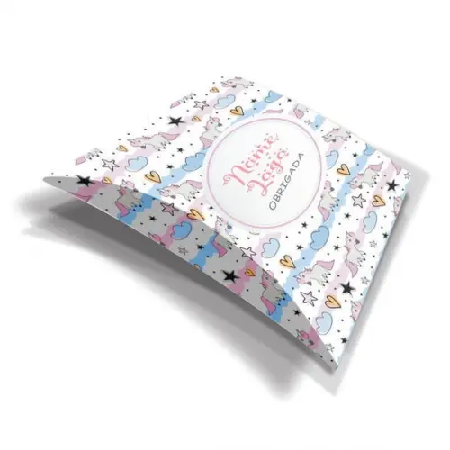 Caixa Travesseiro / Almofada Personalizada. Unicórnio. Mod26