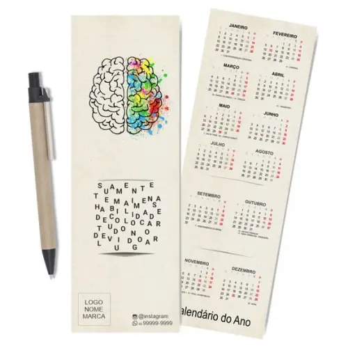 Card com Lápis e Borracha ou Caneta, Personalizado. M010.