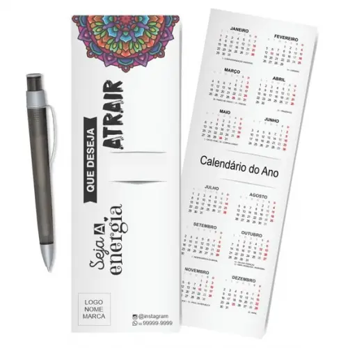 Card com Lápis e Borracha ou Caneta, Personalizado. M011.