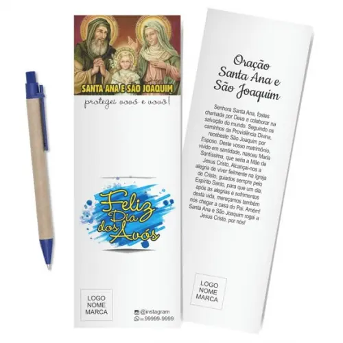 Card com Lápis e Borracha ou Caneta, Personalizado. M012