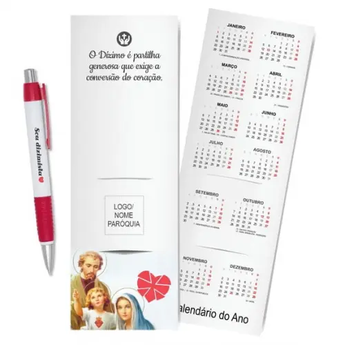 Card com Lápis e Borracha ou Caneta, Personalizado. M014.