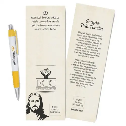 Card com Lápis e Borracha ou Caneta, Personalizado. M020.