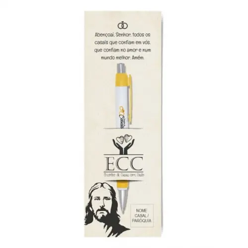 Card com Lápis e Borracha ou Caneta, Personalizado. M020.