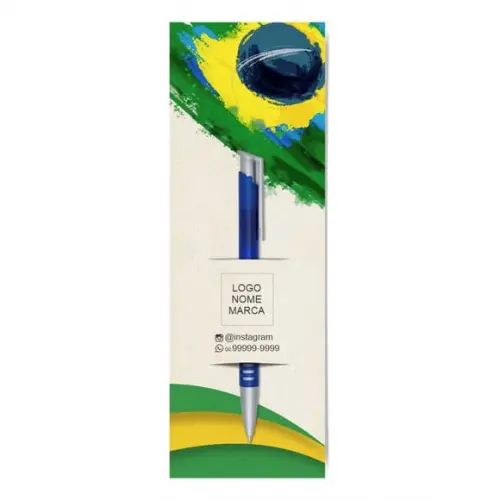 Card com Lápis e Borracha ou Caneta, Personalizado. M024.