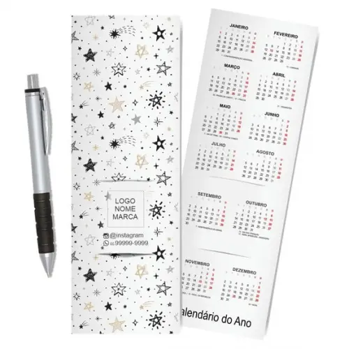 Card com Lápis e Borracha ou Caneta, Personalizado. M031.