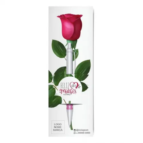 Card com Lápis e Borracha ou Caneta, Personalizado. M040.