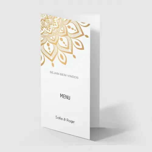 Cardápio / Menu Personalizado Casamento e Festas