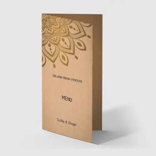 Cardápio / Menu Personalizado Casamento e Festas