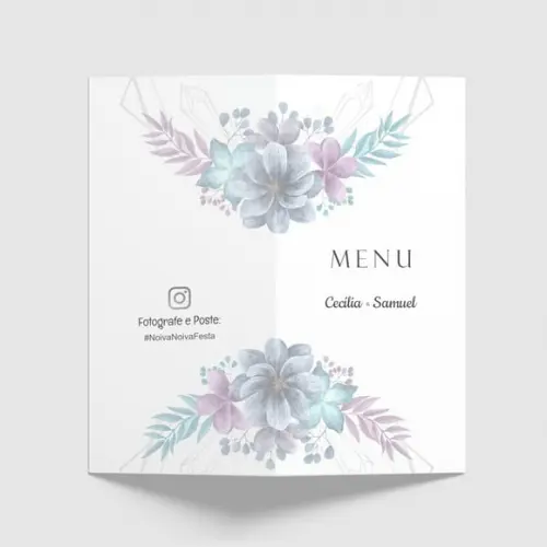 Cardápio / Menu Personalizado Casamento e Festas
