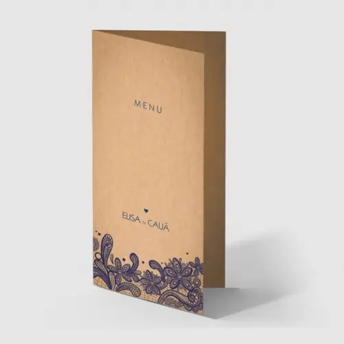 Cardápio / Menu Personalizado Casamento e Festas