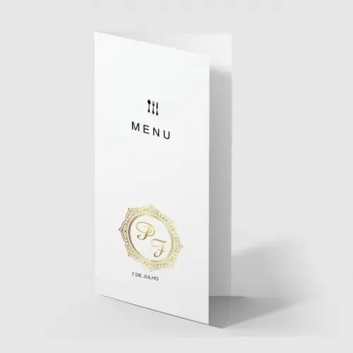 Cardápio / Menu Personalizado Casamento e Festas