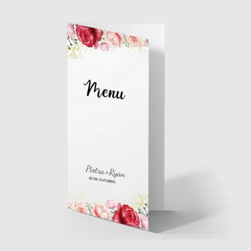 Cardápio / Menu Personalizado Casamento e Festas