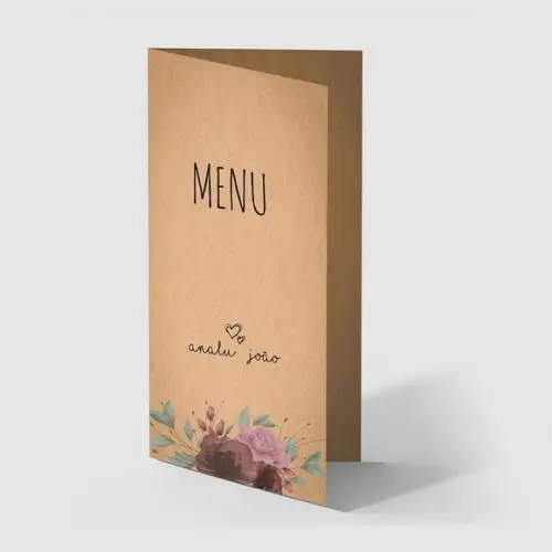 Cardápio / Menu Personalizado Casamento e Festas