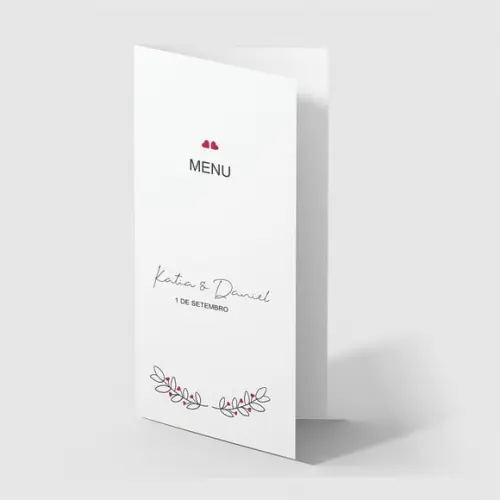 Cardápio / Menu Personalizado Casamento e Festas