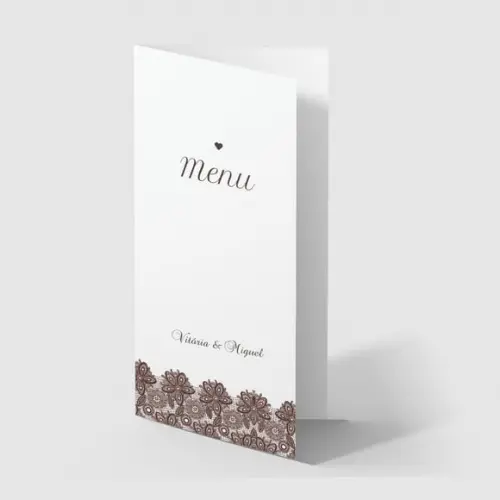 Cardápio / Menu Personalizado Casamento e Festas