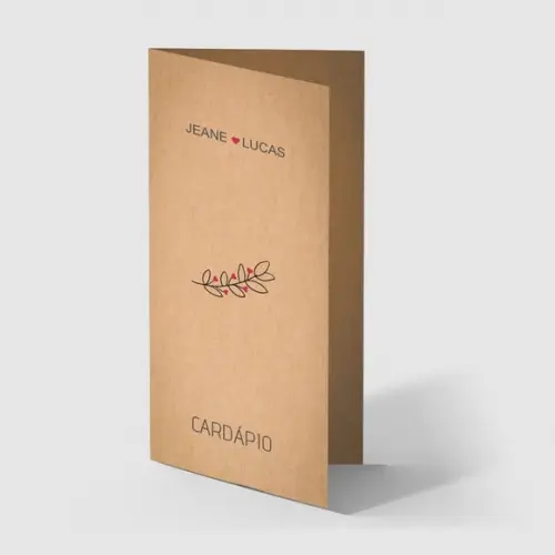 Cardápio / Menu Personalizado Casamento e Festas