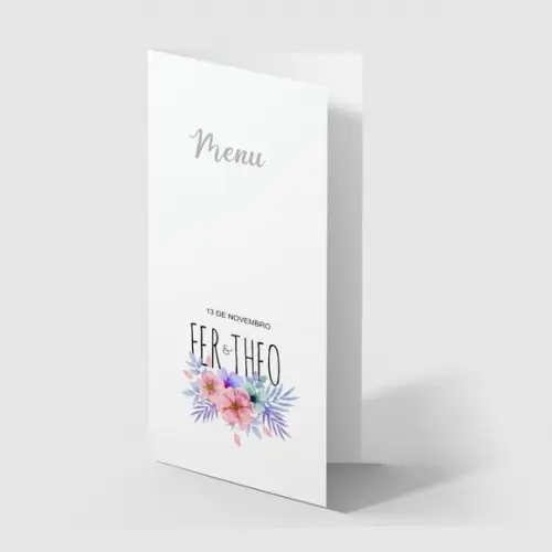 Cardápio / Menu Personalizado Casamento e Festas
