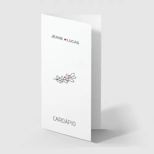 Cardápio / Menu Personalizado Casamento e Festas
