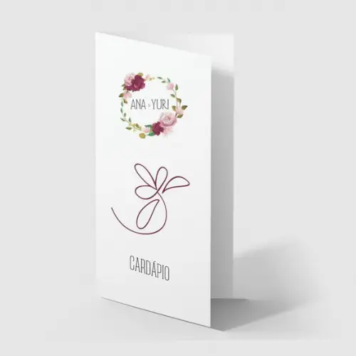 Cardápio / Menu Personalizado Casamento e Festas