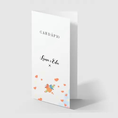 Cardápio / Menu Personalizado Casamento e Festas