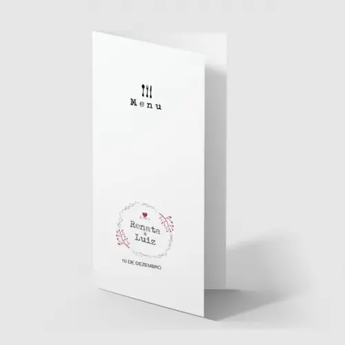 Cardápio / Menu Personalizado Casamento e Festas