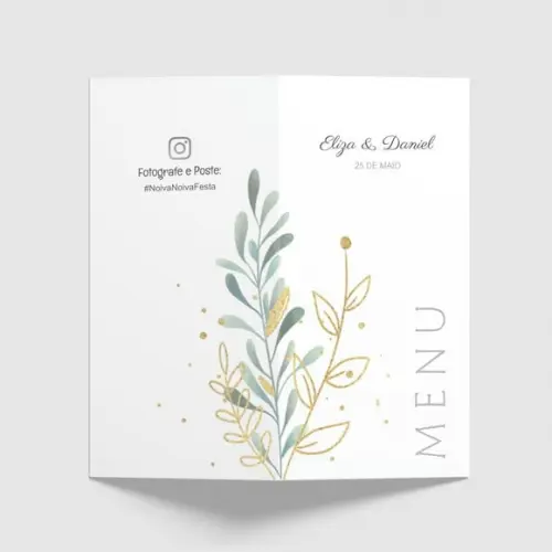 Cardápio / Menu Personalizado Casamento e Festas