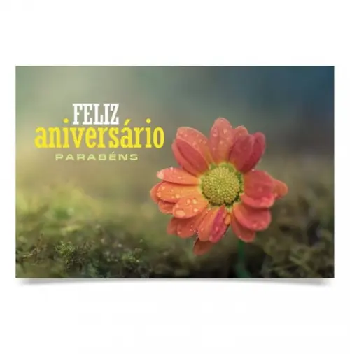 Cartão de Aniversário Personalizado. 10x15cm. Pct. c/ 12un