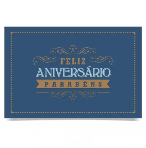 Cartão de Aniversário Personalizado. 10x15cm. Pct. c/ 12un