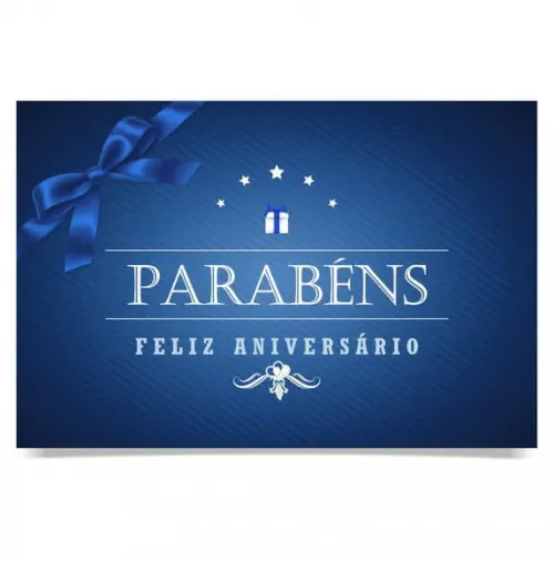 Cartão de Aniversário Personalizado. 10x15cm. Pct. c/ 12un