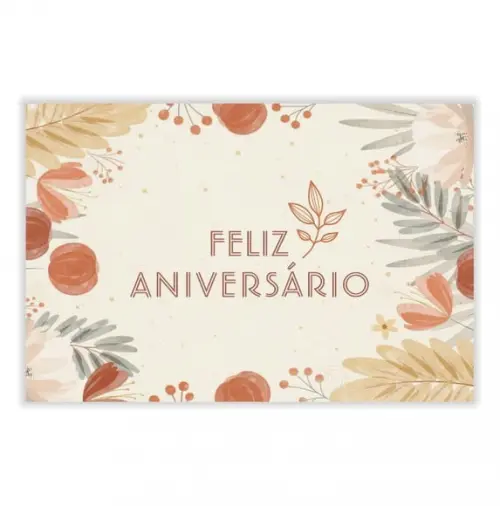 Cartão de Aniversário Personalizado. 10x15cm. Pct. c/ 12un