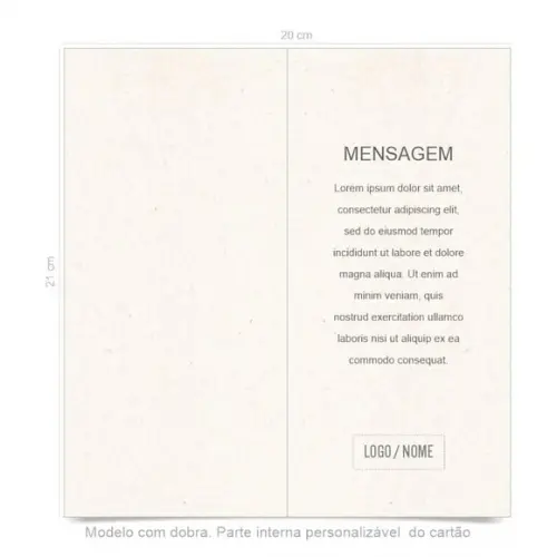 Cartão de Aniversário Personalizado. 10x21cm. Pct. c/ 12un