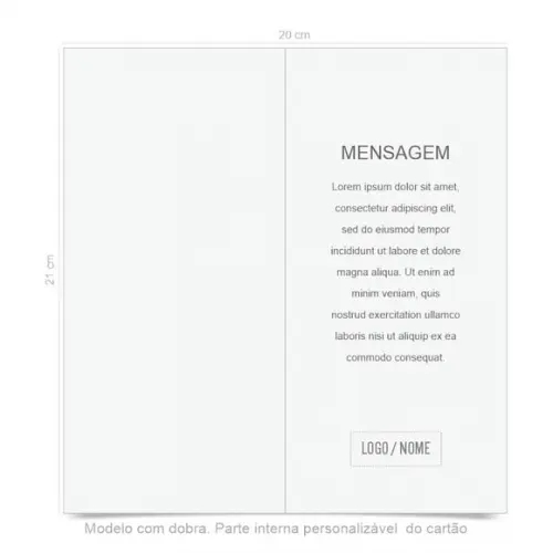Cartão de Aniversário Personalizado. 10x21cm. Pct. c/ 12un