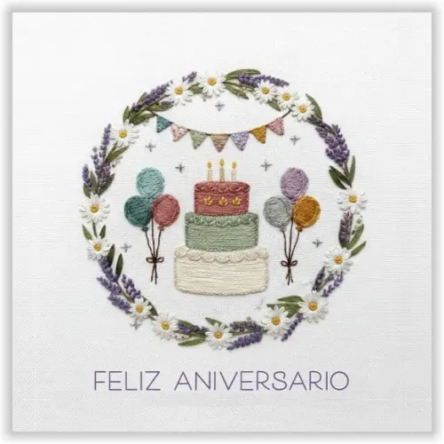 Cartão de Aniversário Personalizado. 15x15cm. Pct. c/ 12un