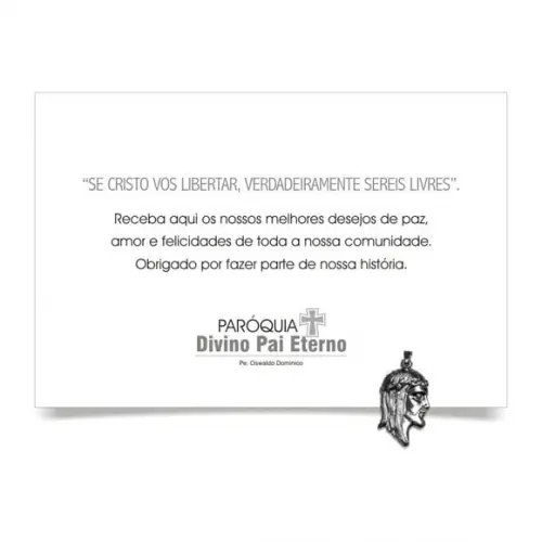CARTÃO DE FELICITAÇÕES PERSONALIZADO + PINGENTE + ENVELOPE.