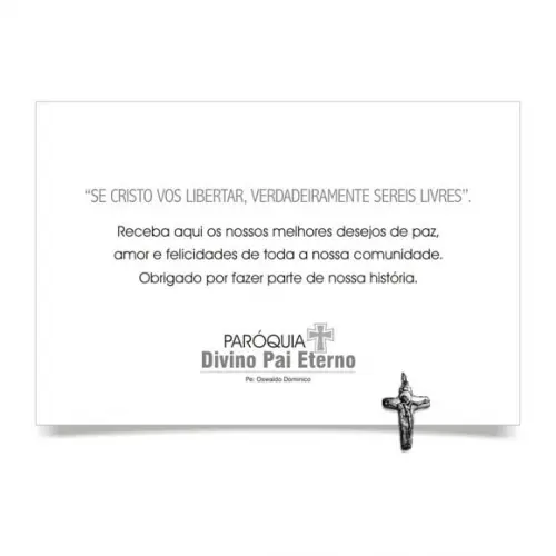 CARTÃO DE FELICITAÇÕES PERSONALIZADO + PINGENTE + ENVELOPE.