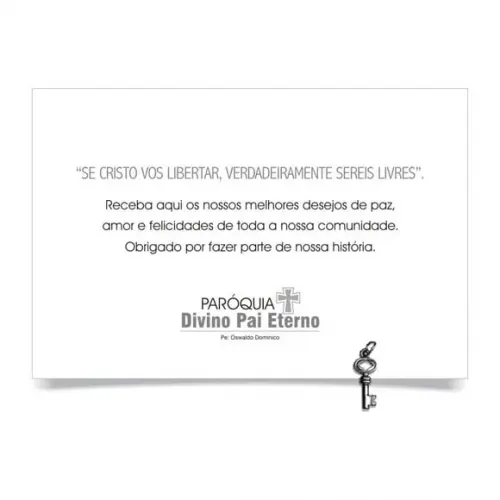 CARTÃO DE FELICITAÇÕES PERSONALIZADO + PINGENTE + ENVELOPE.