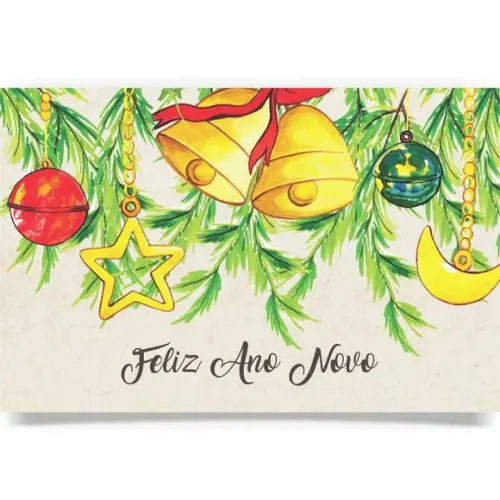 Cartão de Natal Person, com Dobra, Reciclado + Cor 40-002