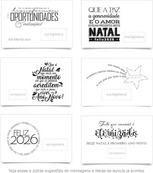 Cartão de Natal Person. com Dobra, Hotstamp Dourado 30-012