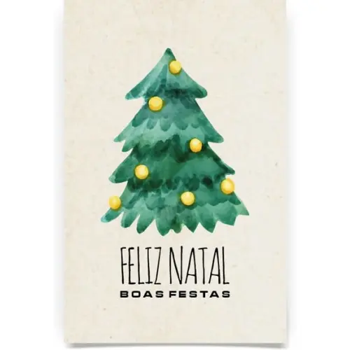 Cartão de Natal Person. com Dobra, Reciclado + Cor 40-007